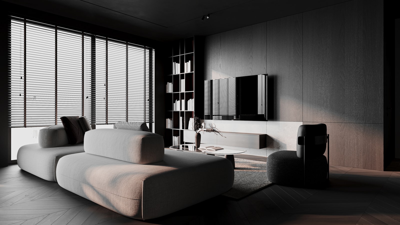 Modernes Wohnzimmer — Immobilienpräsentation